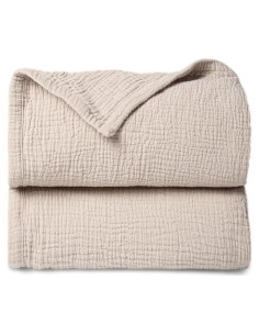 Manta de Muselina Lulumoon 119x119 cm Algodón Marfil