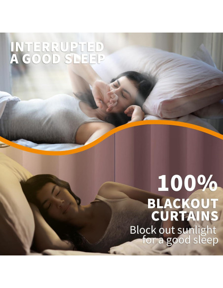 Cortinas Blackout YoungsTex Rosa Bebé 2 Paneles 42x63 cm