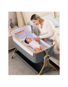 Cuna Larex 3 en 1 para Bebés con Ruedas y Altura Ajustable