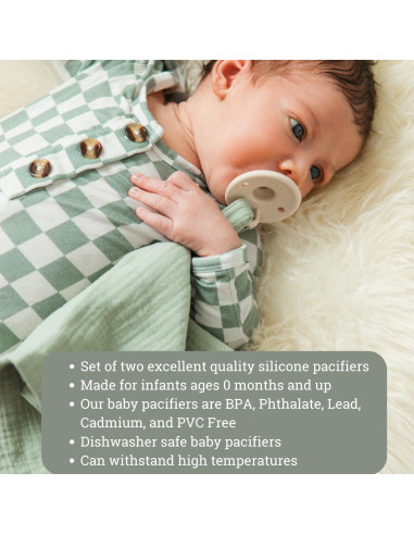 Conjunto de Chupetes Ali+Oli 2 Piezas Silicona Libre BPA