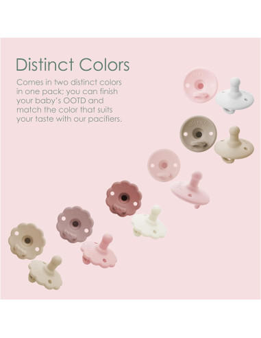 Conjunto de Chupetes Ali+Oli 2 Piezas Silicona Libre BPA