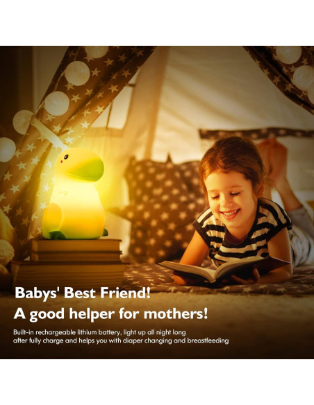 Luz Nocturna LED Dinosaurio SANKEDOU Recargable 7 Colores Luz Nocturna LED Dinosaurio SANKEDOU Recargable 7 Colores