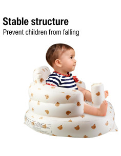 Asiento Inflable para Bebés PandaEar con Bomba - 3 Meses+ 2