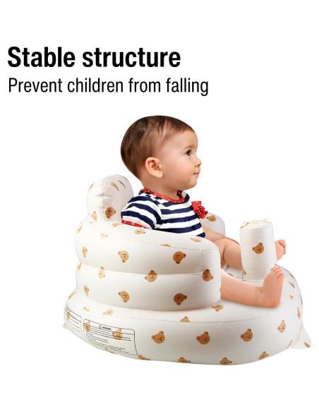 Asiento Inflable para Bebés PandaEar con Bomba - 3 Meses+