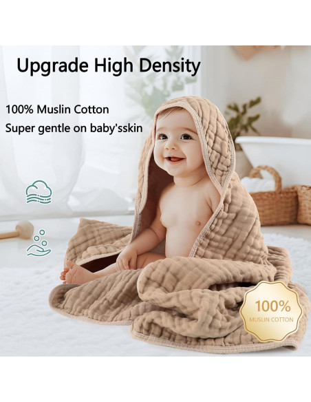 Toallas de baño con capucha HUITAO para bebés - 2 unidades 81.3 cm