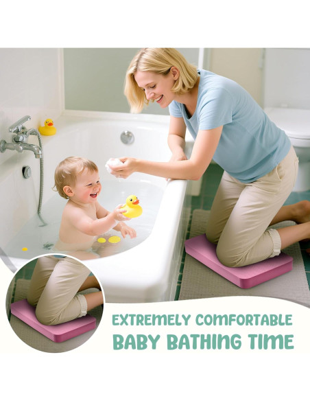 Almohadilla para Baño de Bebé LAUJIA Rosa Acolchada 3.81 cm Almohadilla para Baño de Bebé LAUJIA Rosa Acolchada 3.81 cm