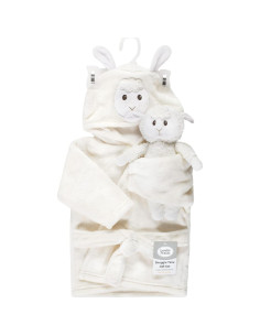 Set de Bata de Baño de Peluche Luvable Friends Bebé 0-9 Meses 2