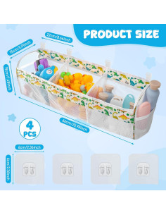 Organizador de Juguetes de Baño Huiguli Dinosaurio 3 Compartimentos 2