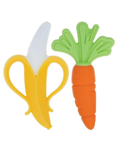 Nuby NanaNubs Cepillo Masajeador y Mordedor para Bebés 3+ Meses