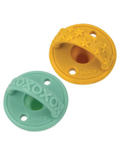 Chupetes Nuby Sili Soother 100% Silicona - Paquete de 2 - 0+ Meses
