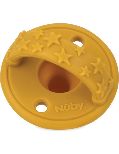 Chupetes Nuby Sili Soother 100% Silicona - Paquete de 2 - 0+ Meses
