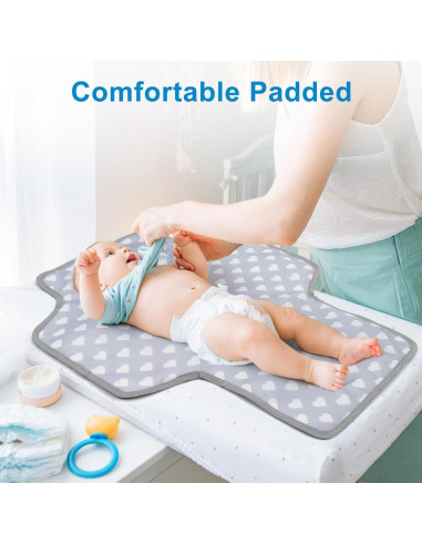 Almohadilla Portátil para Cambiar Pañales Accmor Nube Gris