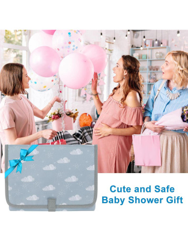 Almohadilla Portátil para Cambiar Pañales Accmor Nube Gris