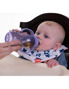 Biberón Nuby Non-Goteo 3 Etapas 320 ml Rosa 2