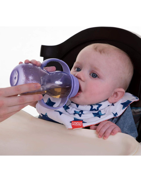 Biberón Nuby Non-Goteo 3 Etapas 320 ml Rosa