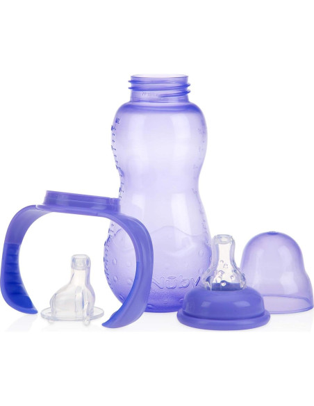 Biberón Nuby Non-Goteo 3 Etapas 320 ml Rosa