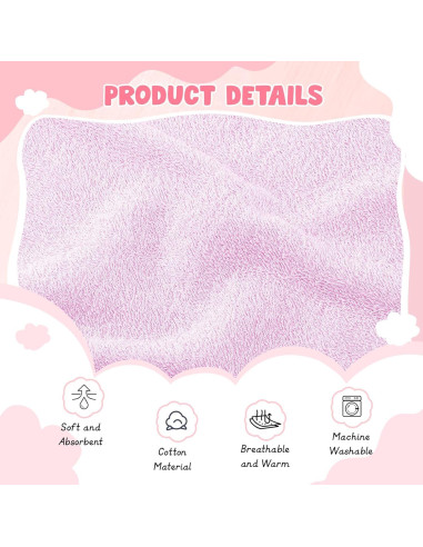 Juego de Toallas de Baño con Capucha CroBlissful 8 Pcs Algodón