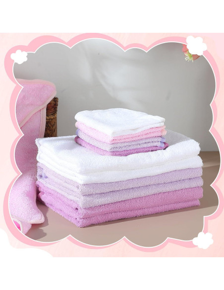 Juego de Toallas de Baño con Capucha CroBlissful 8 Pcs Algodón