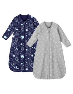 Saco de Sueño Unnivoll 100% Algodón 6-12 Meses Planeta Azul Gris