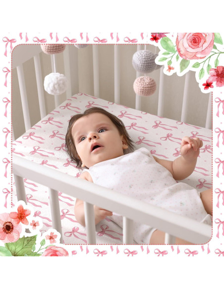 Juego de Sábanas para Cuna Peryiter Rosa Lazo 2 Piezas 132x71 cm Juego de Sábanas para Cuna Peryiter Rosa Lazo 2 Piezas 132x71 cm