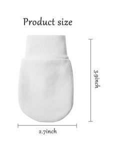 Manoplas para Bebé 6 Pares Algodón Sin Rasguños 0-6 Meses 2