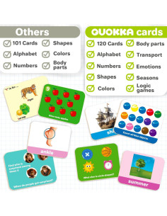 Tarjetas de Memoria QUOKKA para Niños 3-5 Años - 120 Piezas 2
