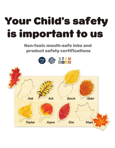 Rompecabezas de Madera MoinKidz Hoja de Otoño 33x20cm