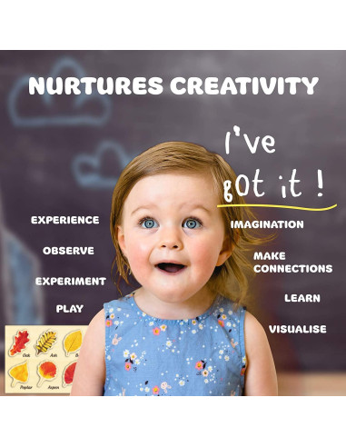 Rompecabezas de Madera MoinKidz Hoja de Otoño 33x20cm