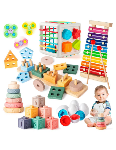 Juguetes Montessori 7 en 1 Somastung para Bebés 6-36 Meses