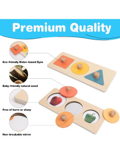 Rompecabezas de Madera Montessori TOYICOME 12-36 Meses 2