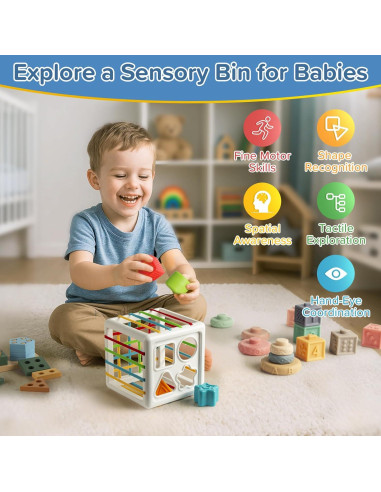 Juguetes Montessori 7 en 1 Somastung para Bebés 6-36 Meses