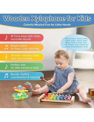 Juguetes Montessori 7 en 1 Somastung para Bebés 6-36 Meses