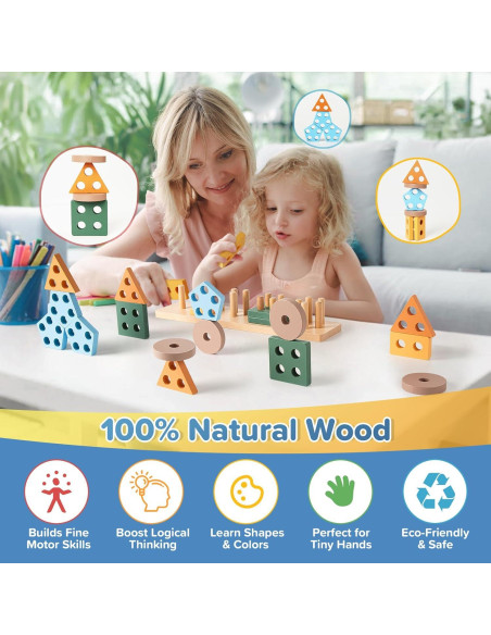 Juguetes Montessori 7 en 1 Somastung para Bebés 6-36 Meses