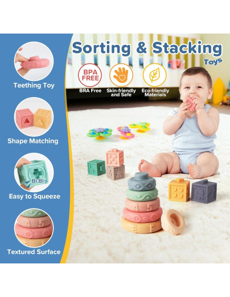 Juguetes Montessori 7 en 1 Somastung para Bebés 6-36 Meses