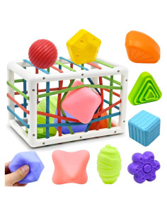 Cubo Clasificador de Formas Sensorial AiTuiTui con Bolas Suaves