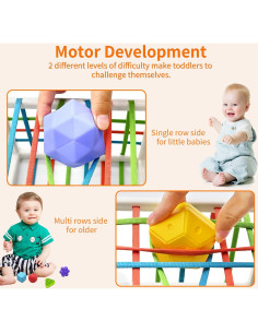 Cubo Clasificador de Formas Sensorial AiTuiTui con Bolas Suaves 2