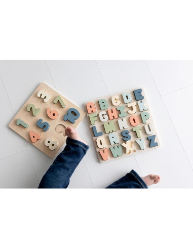 Rompecabezas de Alfabeto de Madera Pearhead - Juguete Educativo 1+ Años