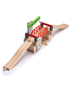 Juego de Tren de Madera SainSmart Jr. con Puente Elevador