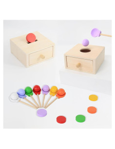 Caja de Monedas Montessori XOSECA para Bebés 6-12 Meses