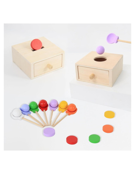 Caja de Monedas Montessori XOSECA para Bebés 6-12 Meses