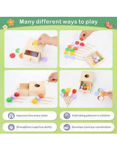 Caja de Monedas Montessori XOSECA para Bebés 6-12 Meses 2