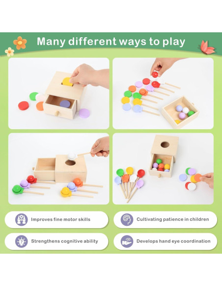 Caja de Monedas Montessori XOSECA para Bebés 6-12 Meses