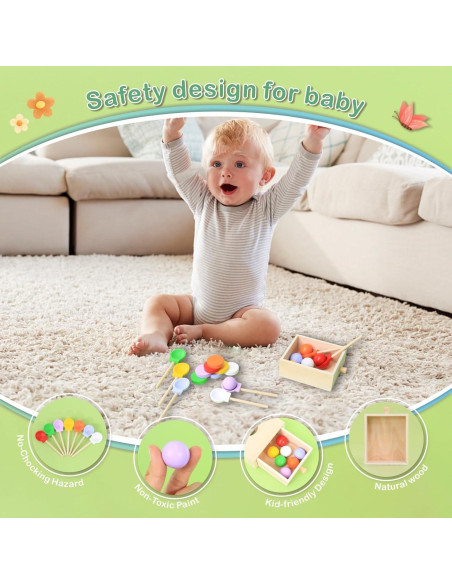 Caja de Monedas Montessori XOSECA para Bebés 6-12 Meses