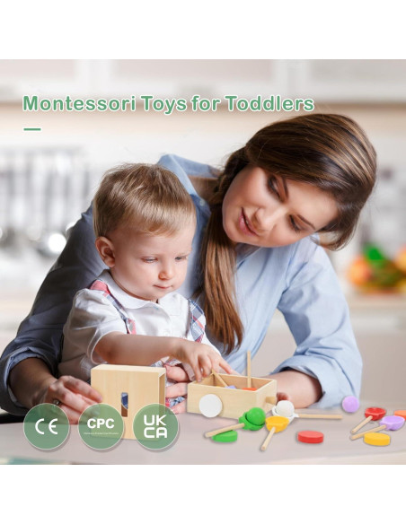 Caja de Monedas Montessori XOSECA para Bebés 6-12 Meses