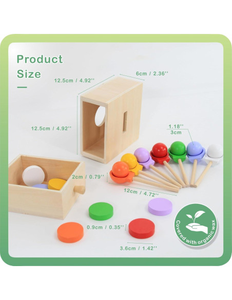 Caja de Monedas Montessori XOSECA para Bebés 6-12 Meses