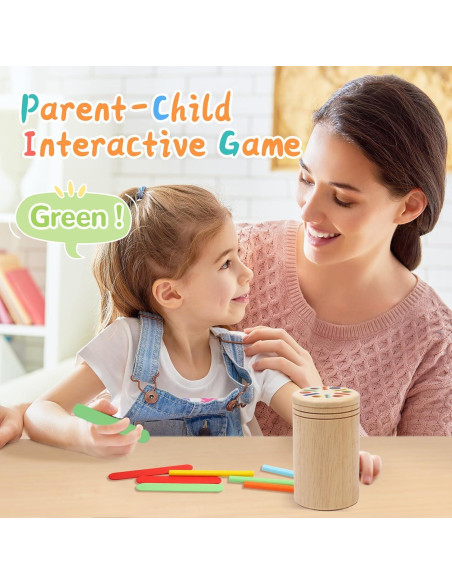 Juguete Montessori de Clasificación de Colores MTTIERY 25.4x5.08 cm