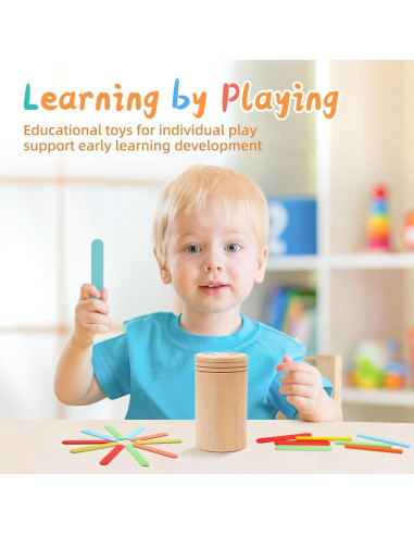 Juguete Montessori de Clasificación de Colores MTTIERY 25.4x5.08 cm