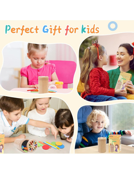 Juguete Montessori de Clasificación de Colores MTTIERY 25.4x5.08 cm