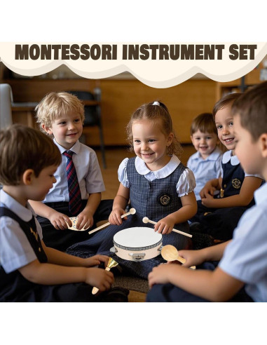 Instrumentos Musicales de Madera Ehome para Niños 1-3 Años