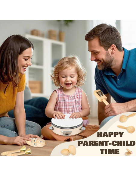 Instrumentos Musicales de Madera Ehome para Niños 1-3 Años